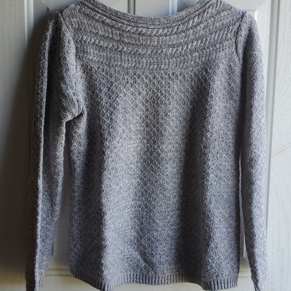 **B1G1** Grey boat neck textured sweater